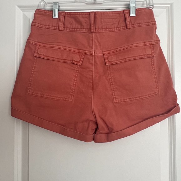 Anthropologie Pilcro Relaxed Pleat Shorts in Peach Size 27 - Picture 3 of 3